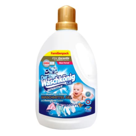 Waschkönig prací gel Sensitive 110 praní, 3,305 l