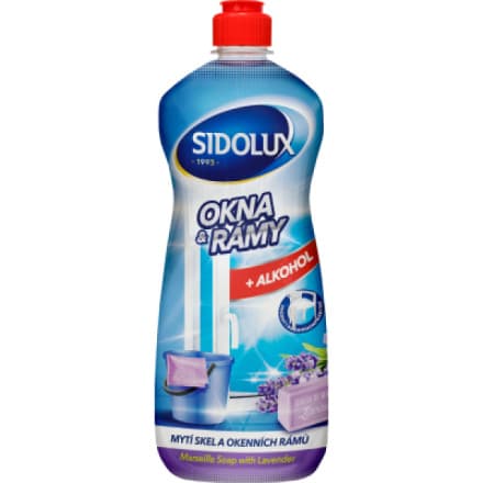Lakma Sidolux čistič na okna a rámy s levandulí, 1 l