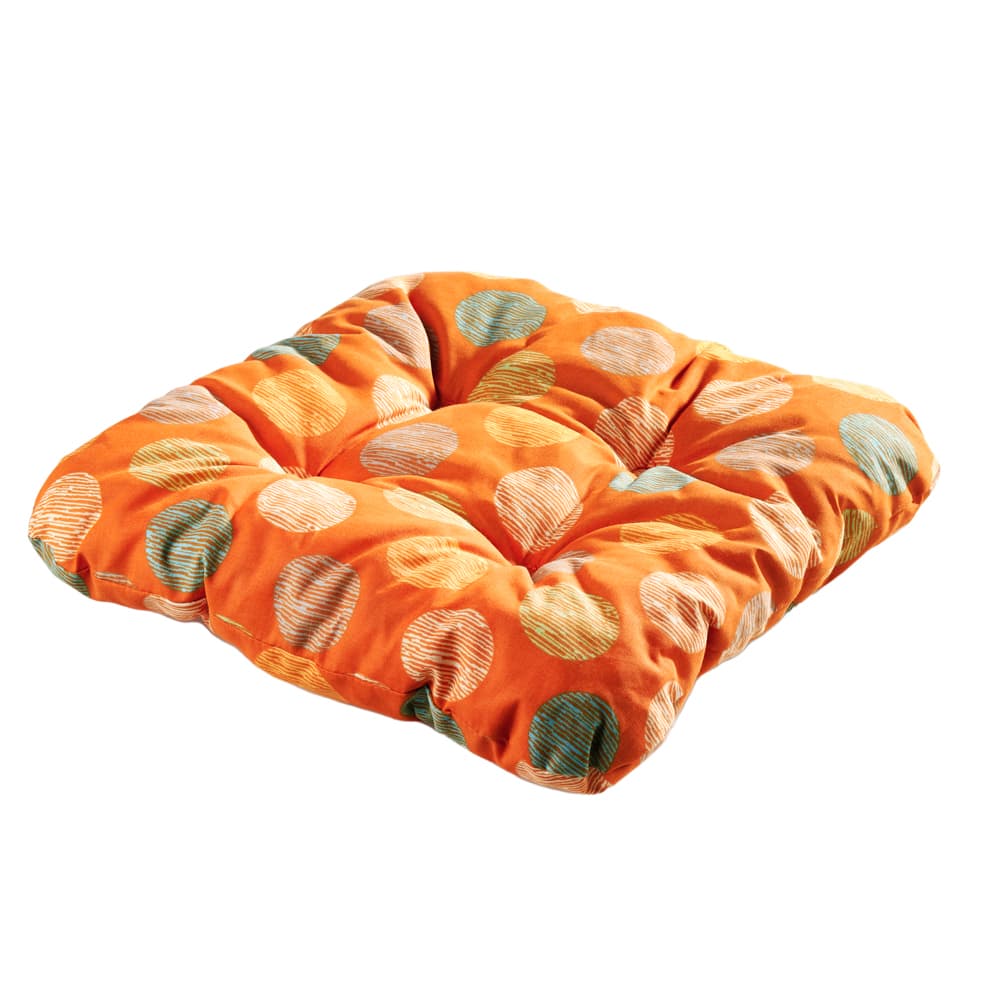 TOP Sedák s provázky 40x40 Oranžová kolečka