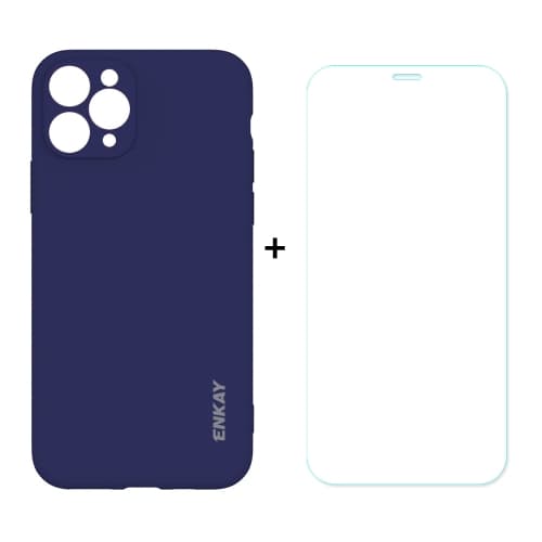 ENKAY Obal + tvrzené sklo Apple iPhone 11 Pro tmavomodrý