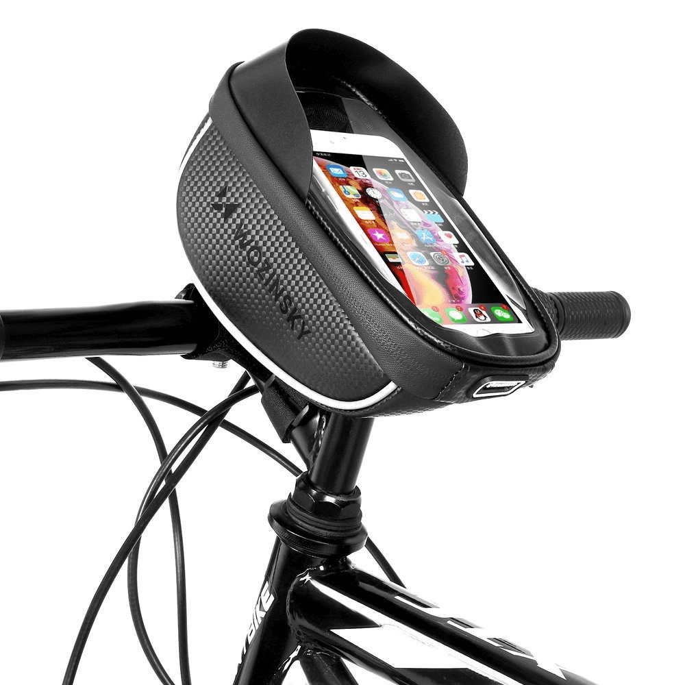WOZINSKY WBB16BK Cyklistická brašna s pouzdrem na telefon 1L černá